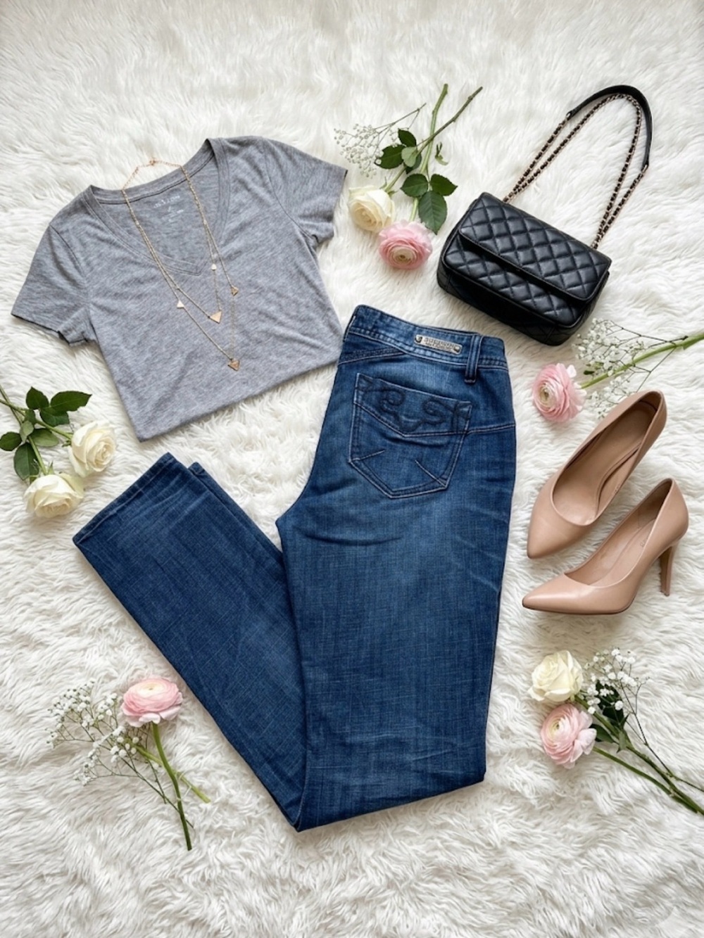 Rerock Skinny Jeans with Embroidered Pockets